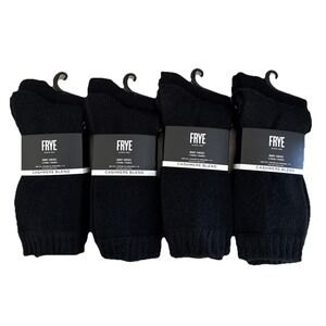 Frye Cashmere Blend Boot Socks‎ Women's 5-10 Black Crew 8 Pairs NEW
